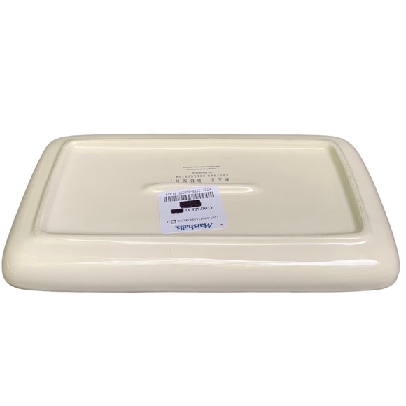 Rae Dunn LIVE LOVE BARK Dish Tray Trinket Holder White Dimples NWT 2017 OG - Picture 10 of 15